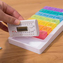 GYC Dispenser Portatile con 7 Scomparti per Tablet per l'home Office, promemoria per Supporto organizzatore Automatico con Scatola per Pillole con Timer per Allarme elettronico Automatico