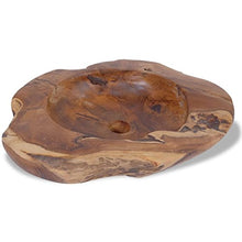 Roderick Irving - Lavabo da bagno in teak massiccio, 45 cm, dimensioni ca. 45 x 12-15 cm (diametro x altezza).