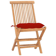 vidaXL Set da Pranzo Giardino Pieghevole 3 pz Cuscino Massello di Teak