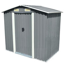 Festnight Capanno da giardino per Attrezzi in Metallo Grigio 204x132x186 cm