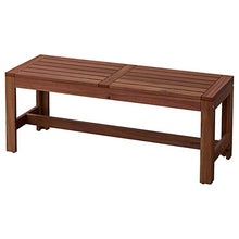 BestOnlineDeals01 ÄPPLARÖ Panca da esterno, marrone mordente 114 x 41 x 44 cm, resistente e facile da pulire, sedie da pranzo per esterni, mobili da giardino, prodotti per esterni, ecologici.