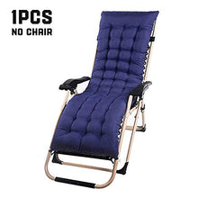 CHHD Cuscini per lettini Prendisole Cuscino per Chaise Longue Cuscini per sedie da Patio Materasso per Esterni per Viaggi Vacanze Giardino Interno Esterno (Solo Cuscino) (Blu Navy, 48 x