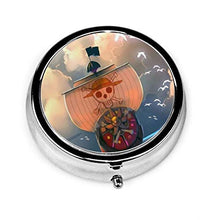 One Piece Thousand Sunny Round - Scatola porta pillole portatile con tre scomparti