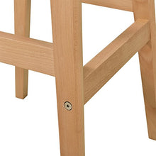 [en.casa] Bancone Bar + 2 x sgabelli da Bar Set (faggio-Bianco) Similpelle + MDF