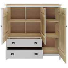 FAMIROSA Armadio a 3 Ante Hill Range Bianco 142x45x137 cm Legno di Pino