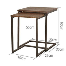 DGHJK Mobili per la casa, tavolino in Legno massello Set 2 Pezzi Comodino Comodino Lampada caffè