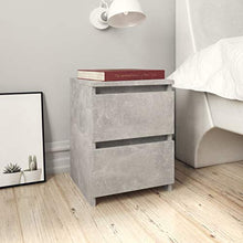 Tidyard Comodini Grigio Cemento 2 pz 30x30x40 cm in Truciolato