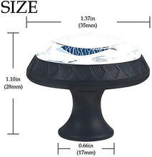 Pesce Ornamentale Pomelli per Porta Set di 4 Pomelli per Mobili Manopole per Cassetti Cucina Armadio Vetro