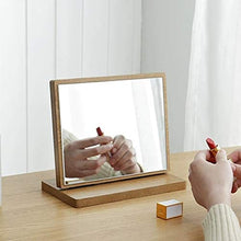 GAOLE Specchio da Trucco per Il Desktop Specchio in Legno per Specchio da Bagno Specchio in Legno Europeo Il Materiale è in Legno + Vetro