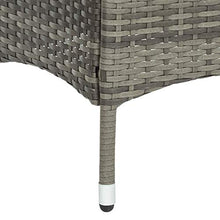 Belissy Set di mobili da giardino in rattan sintetico, poltrone da giardino moderne, mobili da balcone, set da 2 persone, 1 tavolo e 2 poltrone, set per balcone e terrazzo (rattan grigio)