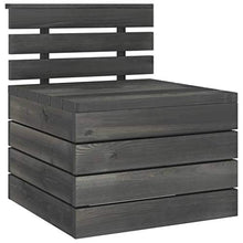 vidaXL Set Divani da Giardino su Pallet 7 pz Legno Pino Grigio Scuro