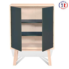 MON PETIT MOUBLE FRANCIIS - Armadio a 2 ante in legno, colore: Blu scuro