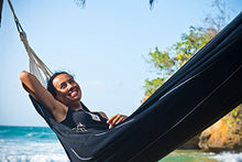 Amazonas Hammock AZ-1018290 Barbados Amaca, Black, Nero, 340x150x5 cm
