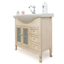 Shop Chic Arredo bagno 85 cm mobile bagno decapato specchio pensile classico
