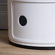 Camera da Letto con cassettiera in plastica Cassettiera Rotonda Mobile Contenitore Comodino da Bagno FENGMING (Colore : Bianca, Dimensioni : 32 * 32 * 58cm)