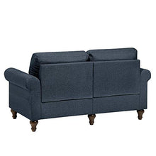 Beliani Divano 2 Posti in Tessuto Grigio Scuro Stile Chesterfield Schienale Basso Otra