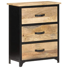 UnfadeMemory Cassettiera 60x30x75 cm in Legno Massello di Mango