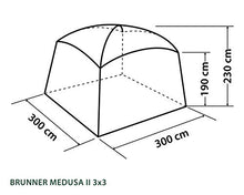 BRUNNER Gazebo Outdoor parasole MEDUSA II 3x3