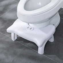 HHJS Sgabello da Toilette Pieghevole, Enow Sgabello Pieghevole ultifunzione da 7 Pollici di Altezza per WC, Comodo e Compatto Sgabello per WC, Creativo poggiapiedi Antiscivolo per WC