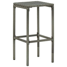 vidaXL Set da Bar da Giardino 7 pz con Cuscini in Polyrattan Grigio
