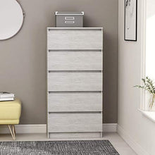 FAMIROSA Credenza con Cassetti Grigio Cemento 60x35x121 cm in Truciolato