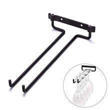 Confezione da 2 scaffali per bicchieri da vino da parete da appendere alla parete, per armadietto e bar, 30 cm