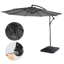 Mendler Ombrellone Giardino Spiaggia Acerra 3m con Base Grigio