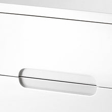 Julian Bowen Manhattan, lucido, comodino con cassetti, legno, bianco