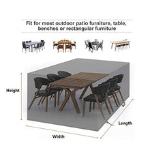 Fodere per mobili da Giardino 330x220x70cm, Fodere per mobili da Esterno Impermeabile, Resistente Copertura per mobili da Esterno in Tessuto Oxford 420D Antivento Anti-UV