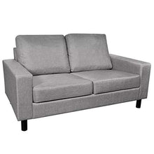 FAMIROSA Set Divani a 5 Posti 2 pz Grigio Chiaro in Tessuto