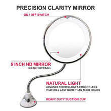 Jiaban, specchio per trucco con luce LED di riempimento, ingrandimento dieci volte, regolabile in altezza a collo di cigno, specchio per trucco