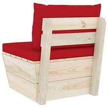 vidaXL Divano Centrale da Giardino su Pallet e Cuscini Legno di Abete