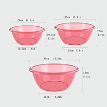 ZWMG Bacino di plastica Spessa in plastica Rotonda Grande lavabo di lavabo Piccolo lavabo Verdure può Essere utilizzato per la Frutta Adatta per Il Bagno Domestico (Grigio, Blu, Rosa)