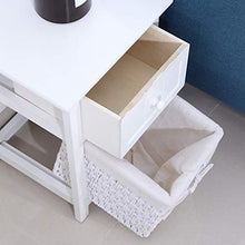 Comodino in legno, comodino, divano-tavolino da casa per ufficio(white)