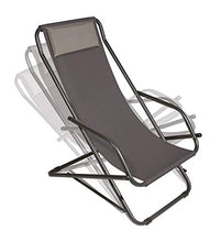VERDELOOK Formentera, Poltrona a Sdraio oscillante, 90x60x73 cm, Grigio