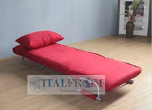 ITALFROM Divano Letto Sofa Bed Rosso Divani 65x69x82h Divanetti Divano Letto 1 Piazza