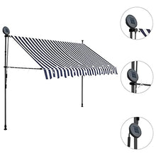 vidaXL Tenda da Sole Retrattile Manuale con LED 300 cm Crema