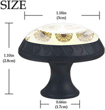 Girasoli-sfondo Pomelli per Porta Set di 4 Pomelli per Mobili Manopole per Cassetti Cucina Armadio Vetro