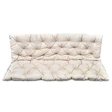 Cuscini per Dondolo 150 cm Cuscino Imbottito per Giardino Esterno per Dondolo,Cuscino per Panca a 2-4 Posti,Cuscini per divani,Cuscini per poltrone,150 x 98 cm,Crem