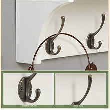 Semplicità Elegante Scaffale a Muro Scaffalature Sospese Scaffali Stile Americano Appendiabiti a Grata Appendiabiti Multiuso, 2 Colori, 2 Dimensioni, HJJ, bianca, 65x17.5x35cm