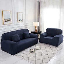 Sinoeem Copridivano Elasticizzato1 2 3 4 Posti (Regalare 2 federe) Fodere Copridivani Universale,Sofa Mobili Protettore Copertura Divano Antiscivolo, Ideale per poltrone (Blu, 4 Seater:235cm to 300cm) - Arredi Casa