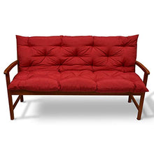 Beautissu Cuscino con Schienale Flair BR 120x100x10cm per panchine - Cuscino Lungo e Imbottito con spalliera - Rosso