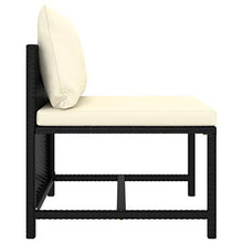 FAMIROSA Set Divani da Giardino 6 pz con Cuscini in Polyrattan Nero-9787