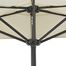vidaXL Ombrellone Balcone a Semicerchio con Palo in Alluminio Sabbia Parasole