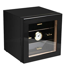 LSX Scatola di sigari Cigar Box, Cigar Humidor Legno di Cedro Cigar Box Tre Strati di Nero può Contenere 50 OYO (Size : 22x24x24cm)
