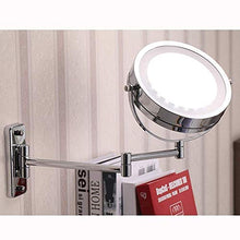 AJH Specchi per Il Trucco Specchio per Il Trucco Specchio per Il Trucco a LED con Base di aspirazione, specchi Portatili Specchi da Viaggio girevoli a 360 Gradi con specc