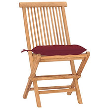 vidaXL Set da Pranzo Giardino Pieghevole 3 pz Cuscino Massello di Teak