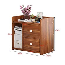 RKRLJX Comodino, Comodino Camera da Letto, Piano in Legno, Easy Pull Type, Camera da Letto, 2 Cassetti Comodino