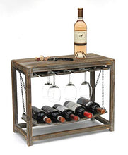 DanDiBo 9202-R - Portabottiglie in legno marrone con ripiano da 47 cm