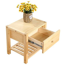 RCLD Comodini Armadio di stoccaggio Comò Legno massello di Pino Legno + Pino (Color : Solid Wood Color, Size : 46 * 36 * 46cm)